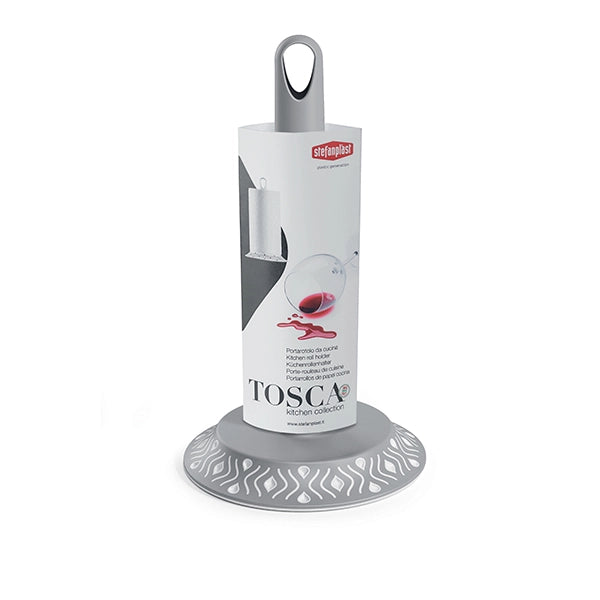 Portarotolo Portascottex da Tavola Bianco e Grigio 30 cm Stefanplast