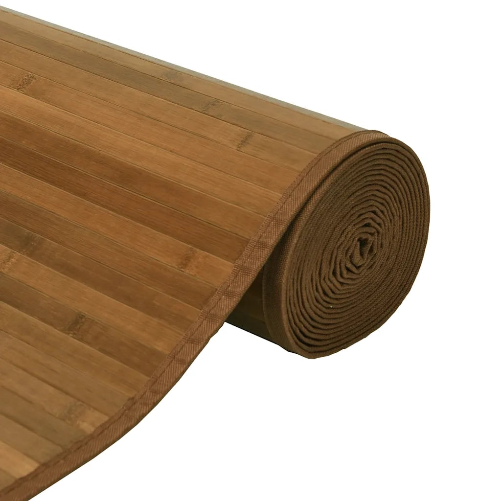 Tappeto Rettangolare Marrone 60x400 cm in Bambù 376848