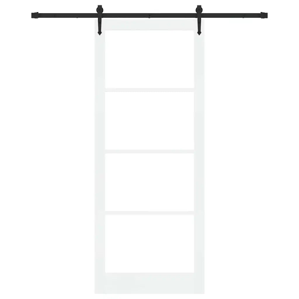 Porta Scorrevole Bianco 93 x 232 cm Legno e metallo 3332404