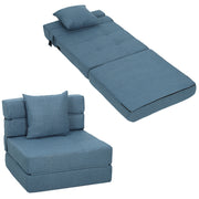Poltrona letto ¨C zephmum ¨C tessuto blu scuro con cuscino