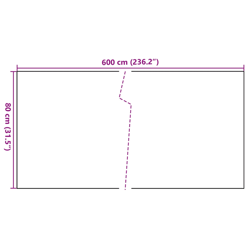 Schermo da balcone | Paravento da Balcone Nero 600x80 cm in Polyrattan