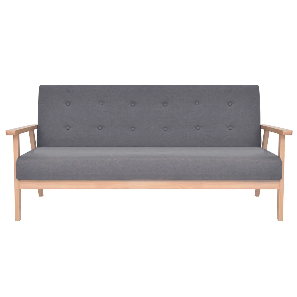 Set di Divani 2 pz in Tessuto Grigio Scuro 274925