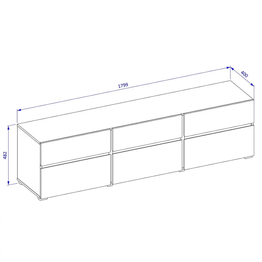 Set di mobili da soggiorno HAVANA - Credenza alta, mobile TV, credenza bassa - Design moderno in rovere e nero