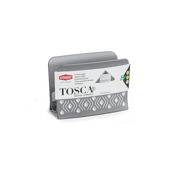 Portatovaglioli da Tavola Tosca Bianco e Grigio Stefanplast