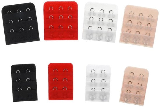 Estensioni Seno 8 pezzi - Estensione Sotto Busto 2/3 Haken - Cintura Estensibile Comfortevole - Materiale Poliestere/Rossostainless
