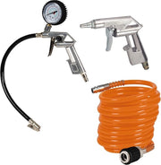 Set di ventilazione a tre fasi per compressori fino a 8 bar - Incluso pistone di ventilazione, pompa di gomma e tubo di ventilazione