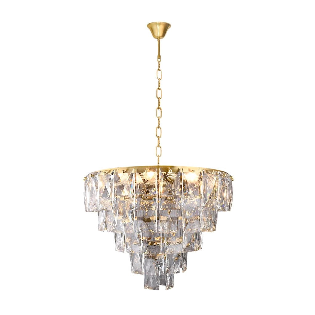 Lampadario Chelsea cristallo oro Milagro 6xE14 40W
