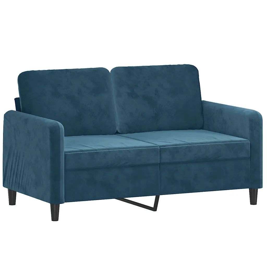 Divano a 2 Posti Blu 120 cm in Velluto 359441