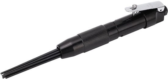 Pulitore a Spillo Pneumatico di Alta Prestazione - Rimuove la Vernice a Olio - Design Ergonomico - Azionato a Vapore - 12 Spilli in Acciaio - Resistente ai Colpi - Pulitore di Vernice