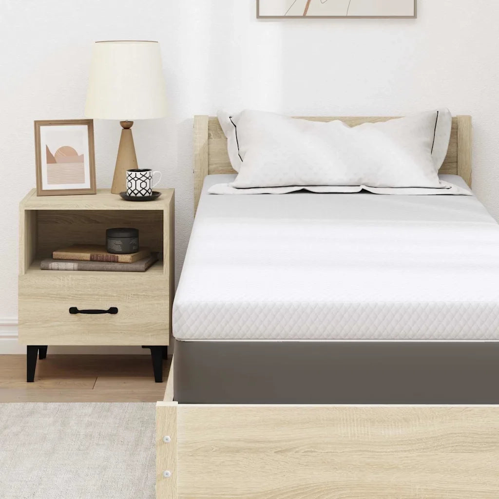 Topper per materasso Bianco 80 x 200 cm Tessuto Jacquard 4106232
