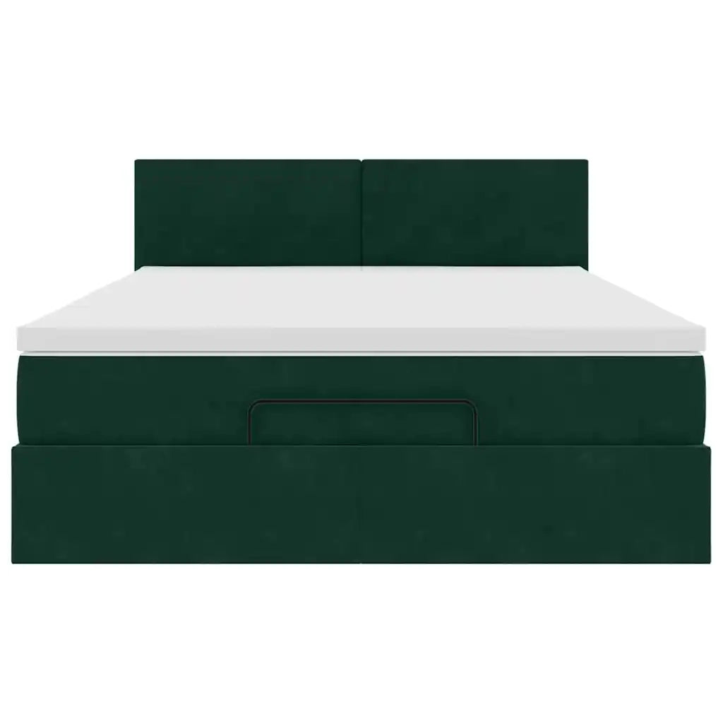 Struttura Letto Pouf con Materasso 140x200 cm in Velluto