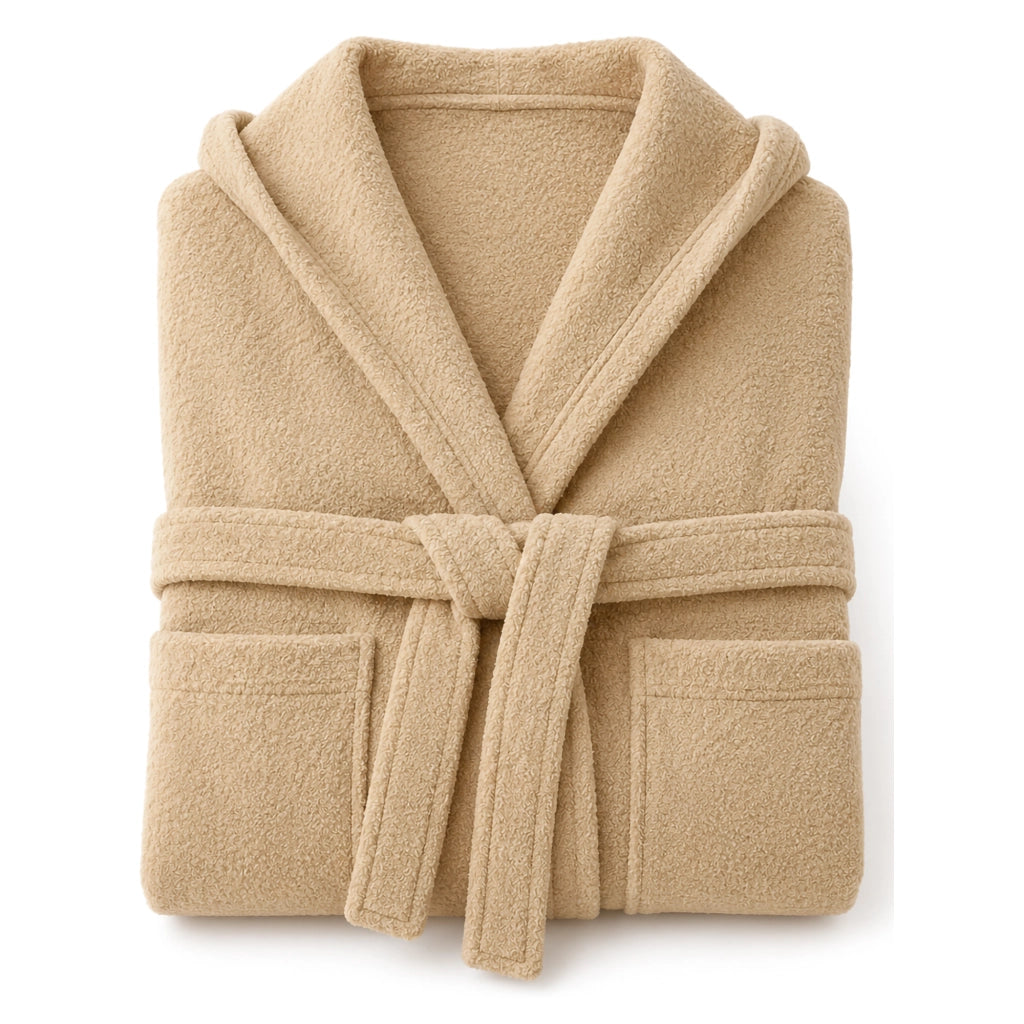 Satoka, Accappatoio 100% Cotone con Cappuccio, Bianco Crema