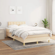 Giroletto a Molle con Materasso Crema 120x200 cm in Tessuto 3140926