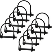 Stiffo a clip 52 mm - 10 pezzi - Acciaio di carbonio - Clip/borgo - Connessione di sicurezza - Anticorrosione - Adatto per giardino/gazon - Clip di sicurezza