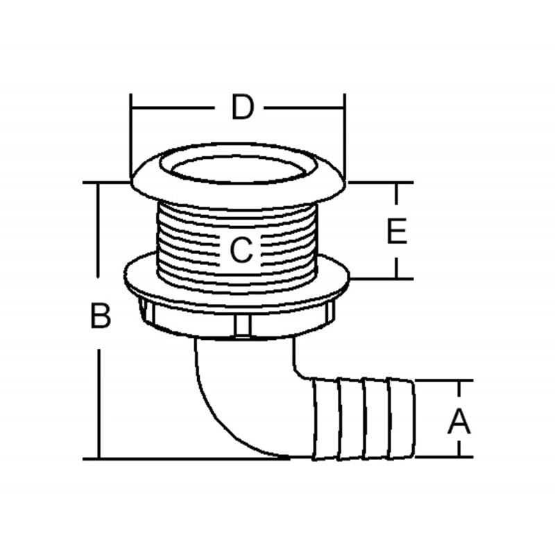 SCARICO PVC/INOX CURVO Ø MM.30
