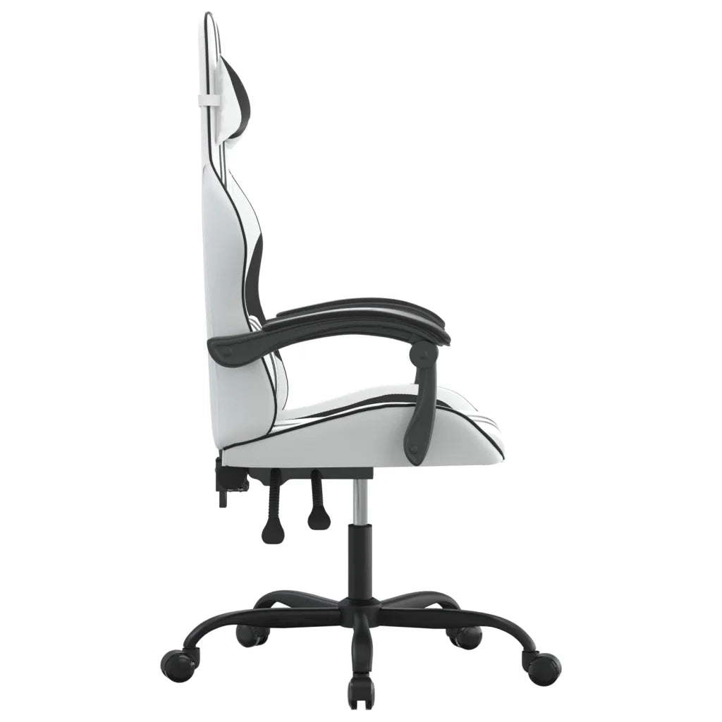 Sedia da Gaming Bianco e Nero in Similpelle 3143828