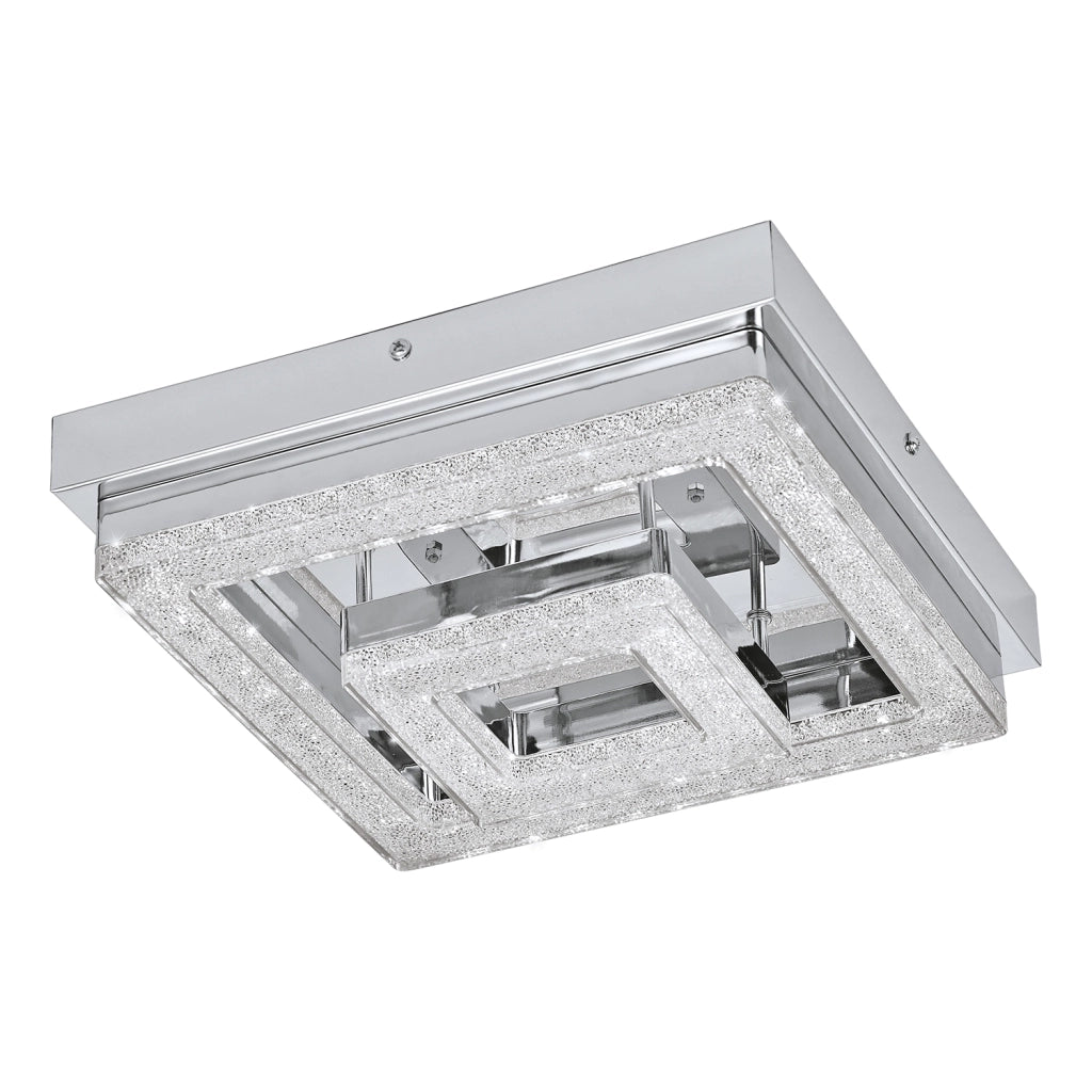 Plafoniera Moderna Fradelo Acciaio Cromo 1 Luce Led Integrato 2W