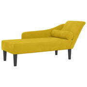 Chaise Longue con Cuscini Giallo in Velluto CFW8499534