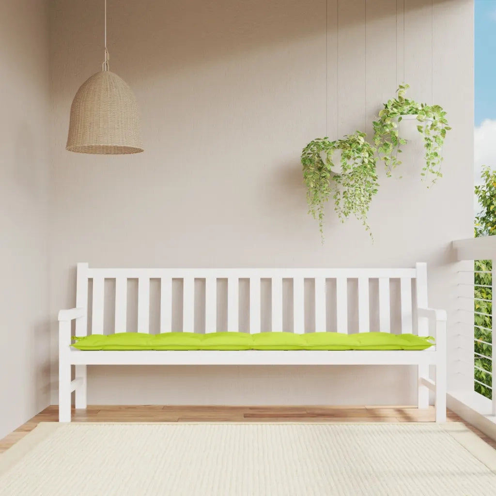 Cuscino per Panca-Cuscini per panchina Verde Intenso 200x50x7 cm in Tessuto Oxford