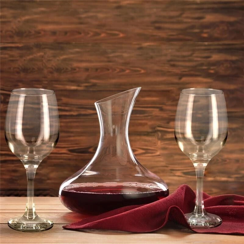 MA MAISON SET DECANTER 1,6 LT FORMA DESIGN + 6 CALICI I IN VETRO DA 300 CC PER IL VINO
