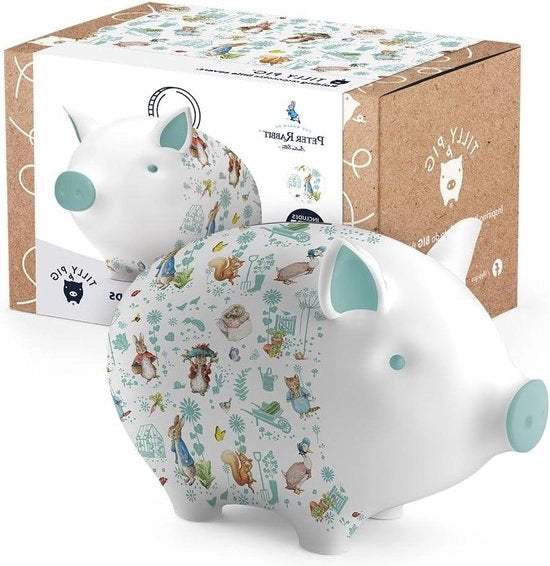 Ceramica Cassetto di Risparmio per Bambini - Peter Cottontail e Amici Tesoro
