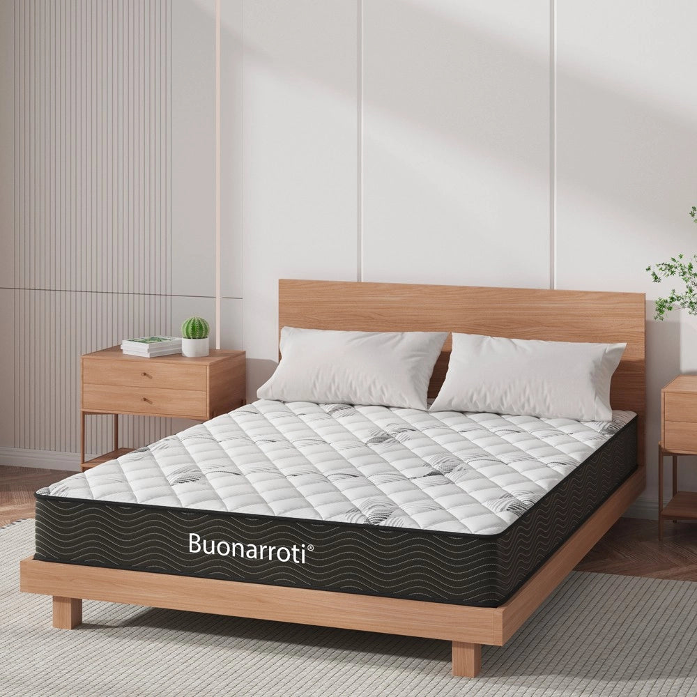 Materasso una piazza e mezza Tarico 120x190x22.3 H cm. con molle insacchettate e strato in memory foam