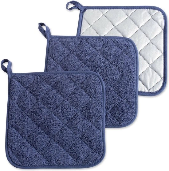 Set di 5 Pannine in Microfibra per Cucina, Pannine per Cucina e Cottura, Supporti per Padella in Microfibra, Pannine in Microfibra per Cottura e Cucina, 18*18cm, colore lichtblauo