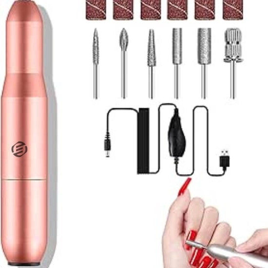 Fornitura di file per unghie elettrici - Kit di manicure - Manicure. Pedicure - File per unghie - Borsetta per unghie - Regalo di Natale - Regalo di San Nicola - Regalo per donna - Regalo per uomo