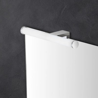 Lampada LED per specchio bagno 30 cm cromo con doppia installazione
