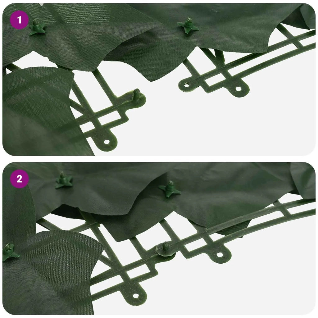Schermo per balcone con foglie-Pannello per balcone Verde Scuro 500 x 100 cm