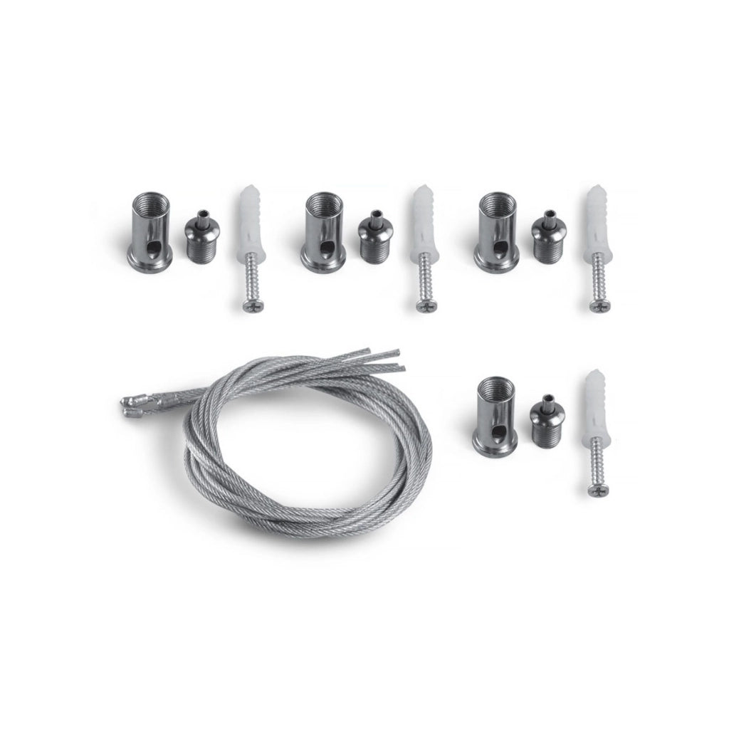 Kit sospensione pannelli LED con cavi 60 cm Videx acciaio
