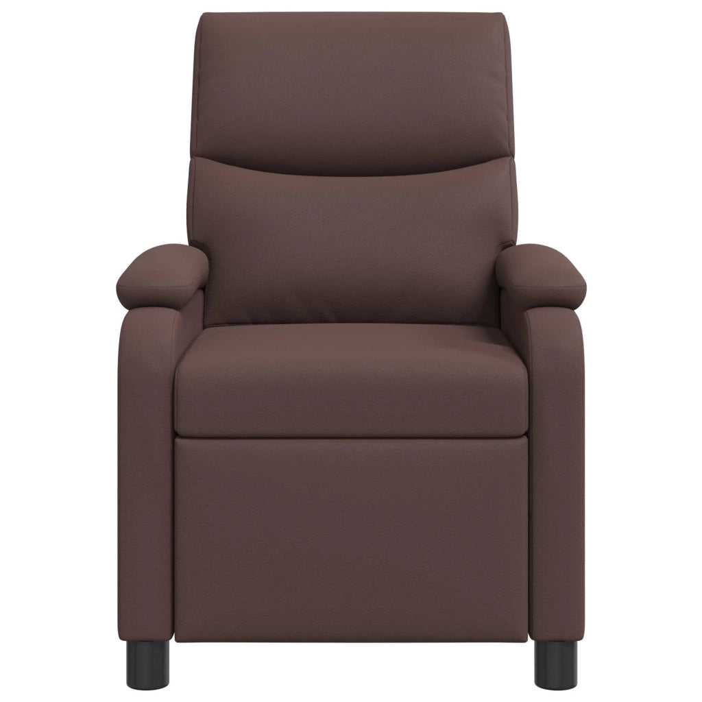 Poltrona reclinabile Marrone Similpelle 42034983