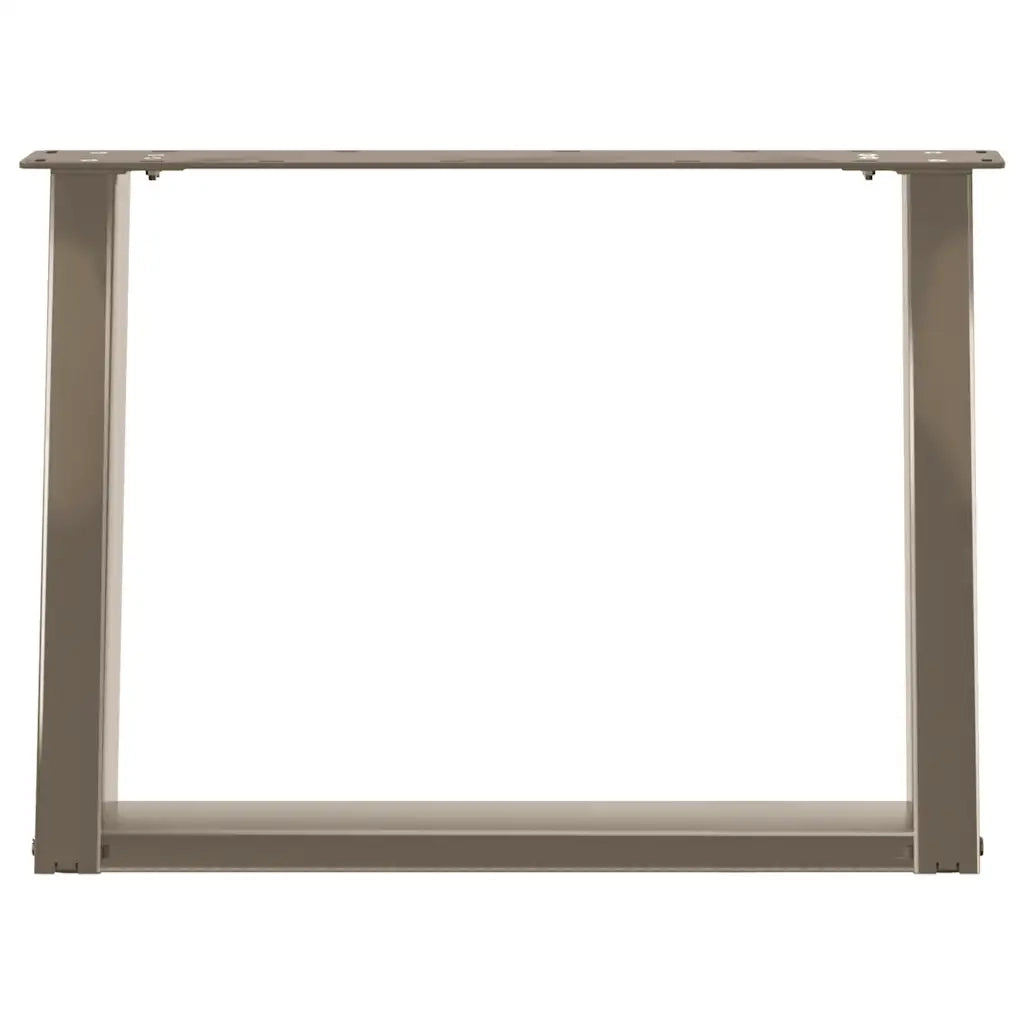 Gambe per Tavolino da Caffè a Forma di U 2 pz Acciaio Naturale 70x(42-43) cm Acciaio 4012775