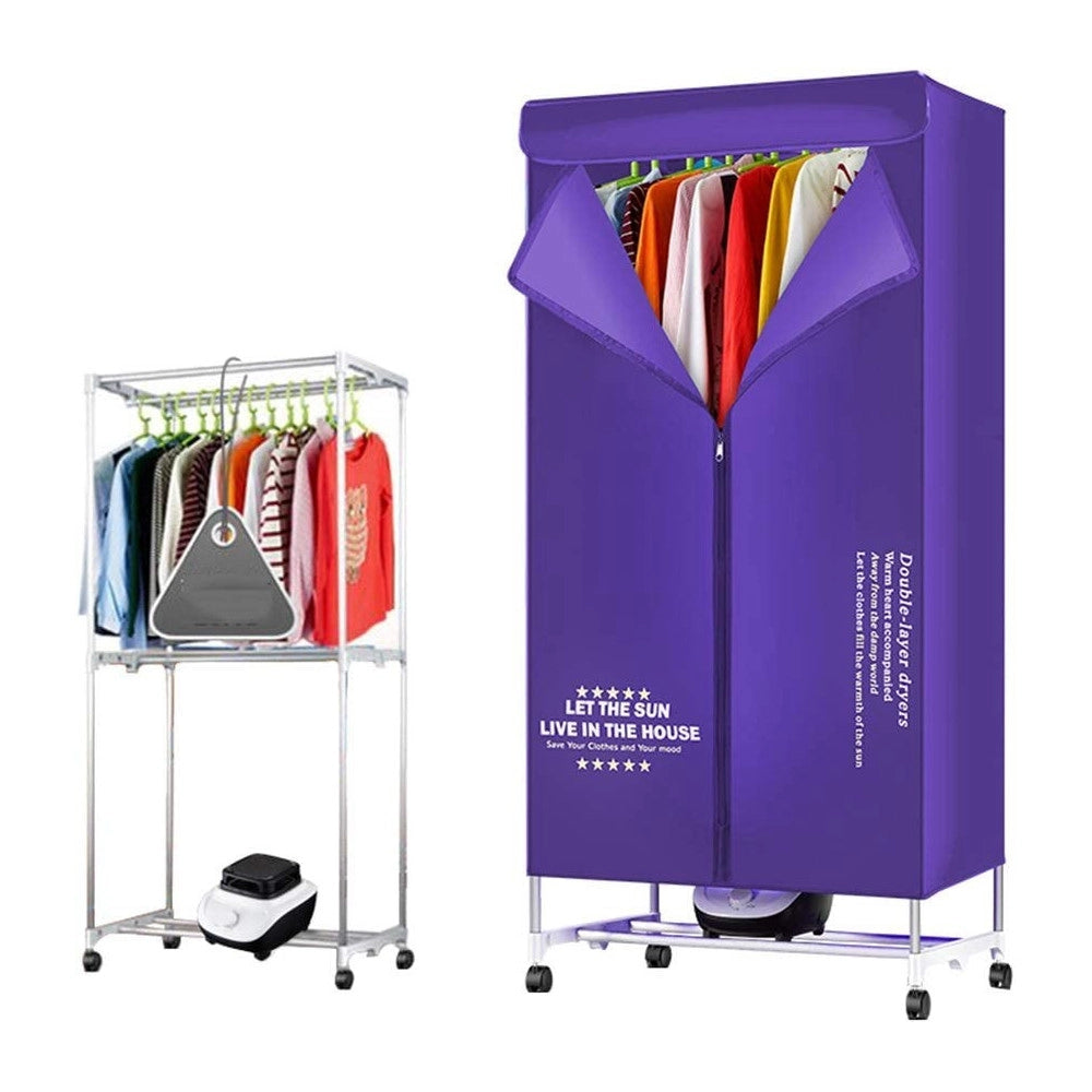 Trade Shop - Box Asciugatrice Asciuga Biancheria Elettrica Asciugabiancheria Stendino 1000w -