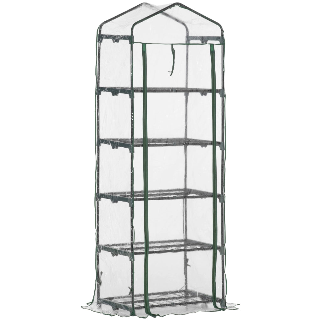Serra da giardino con ripiani ¨C zephmum ¨C 69x49x193 cm