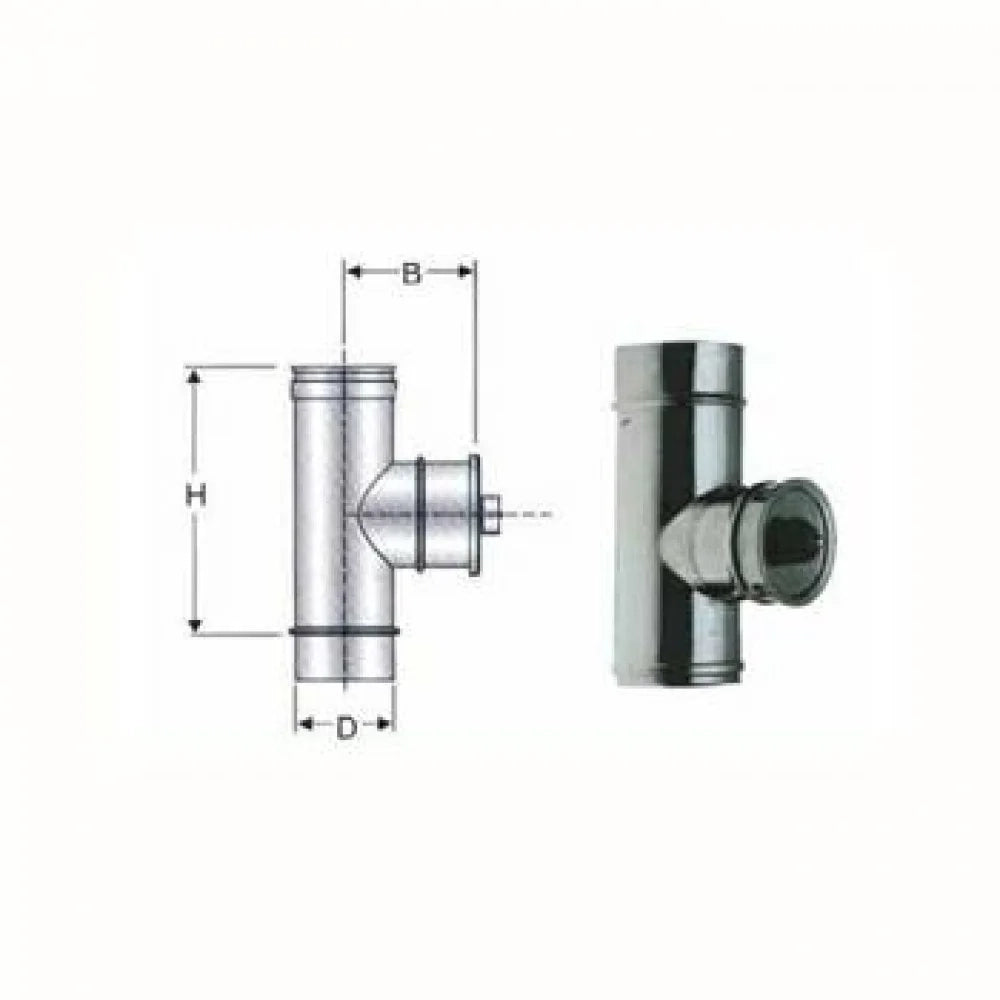 Inox mono parete aisi 316 elemen to di ispezione d.080
