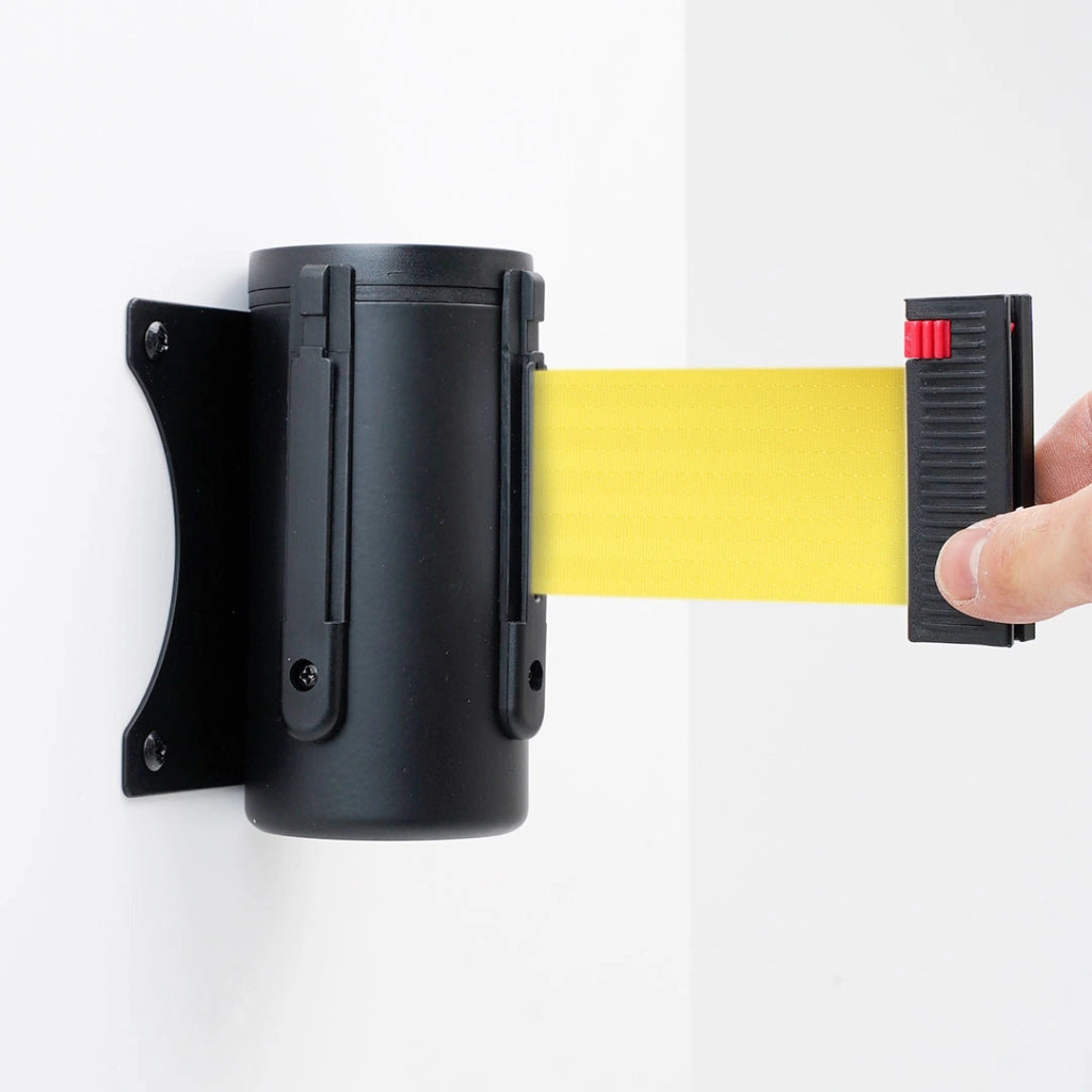Tendinastro da Parete 3 m con Clip di Chiusura Nastro Giallo