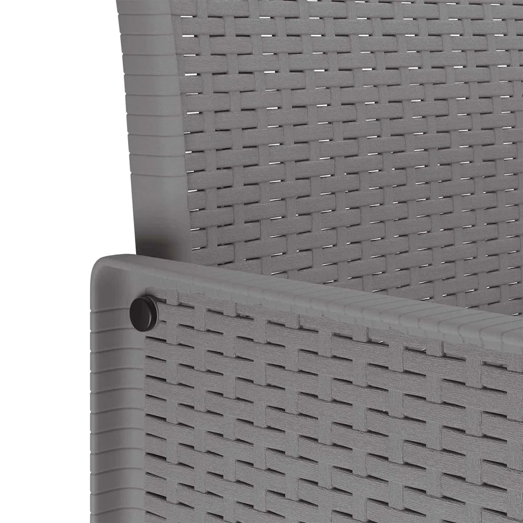 Set da Pranzo per Giardino 3 pcs Grigio chiaro Polipropilene 3378690
