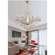 Trade Shop - Lampadario A Sospensione Soffitto Classico 8 Bracci E14 Effetto Cristallo A60-8 -