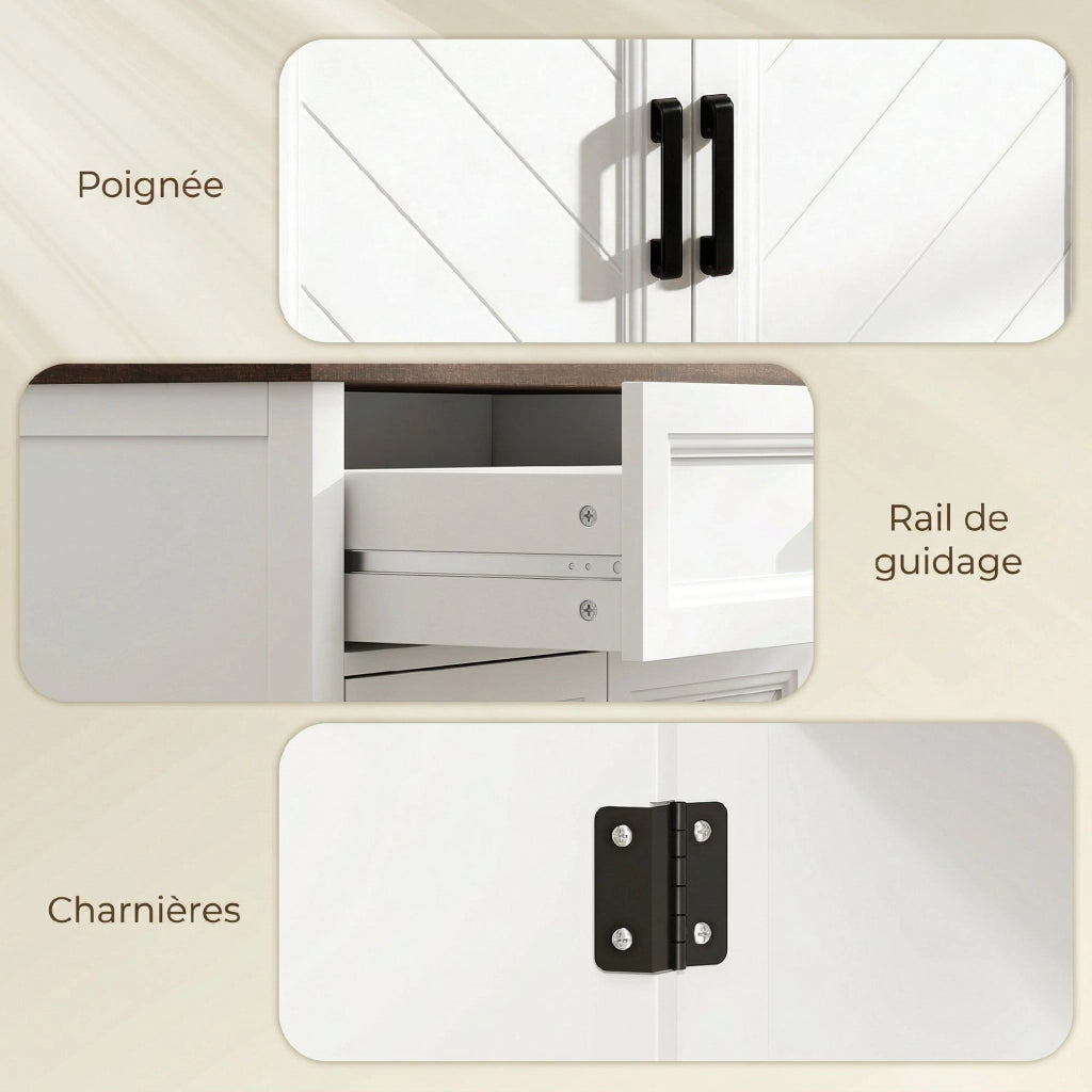 Buffet ¨C zephmum ¨C bianco 76x35x80 cm