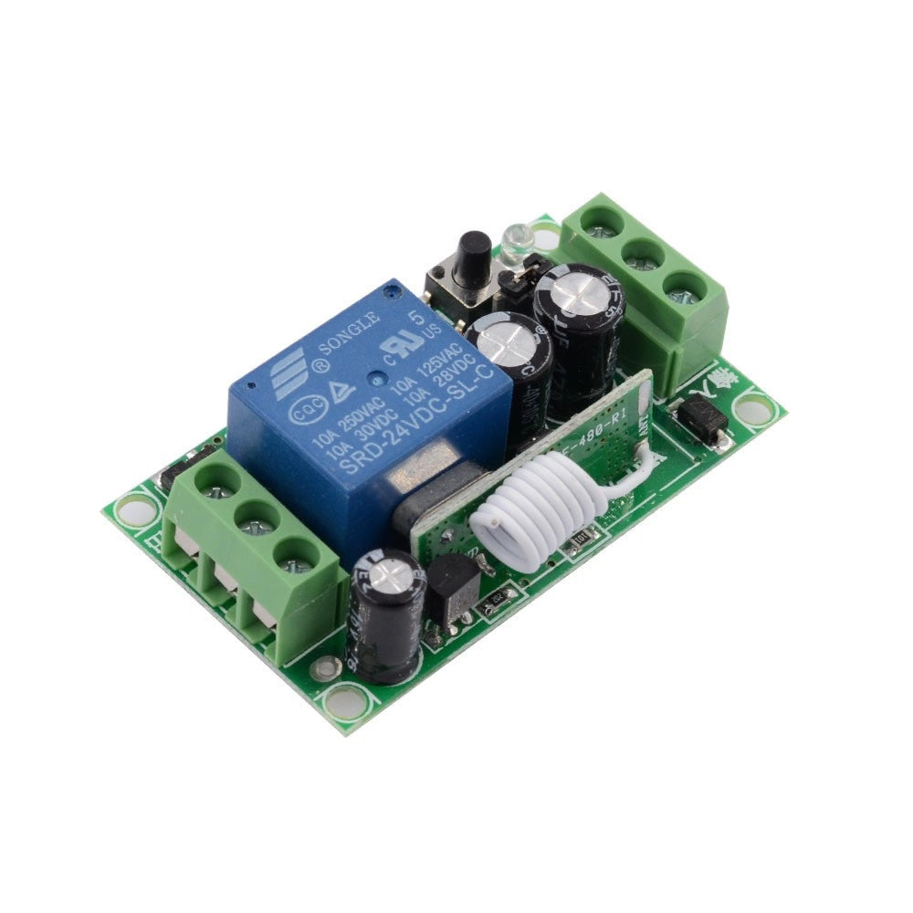 Trade Shop - Kit Ricevitore Relè+ 2 Telecomandi Universale Radiocomando 433mhz Cancelli Luci -