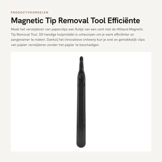 Strumento di rimozione magnetica per clip - Raccoglitore magnetico - Facile da utilizzare - Uso in ufficio/casa/scuola - Efficiente e risparmia tempo - Rimuove clip senza strappare carta - Rimosso di stuzzicadenti