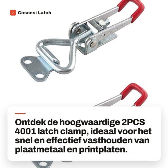Fermooggetto a doppia leva 100kg - 2 leve - Materiale metallo/plastica - Piastra - Maniglia - Manubrio - Sicuro e comodo da utilizzare