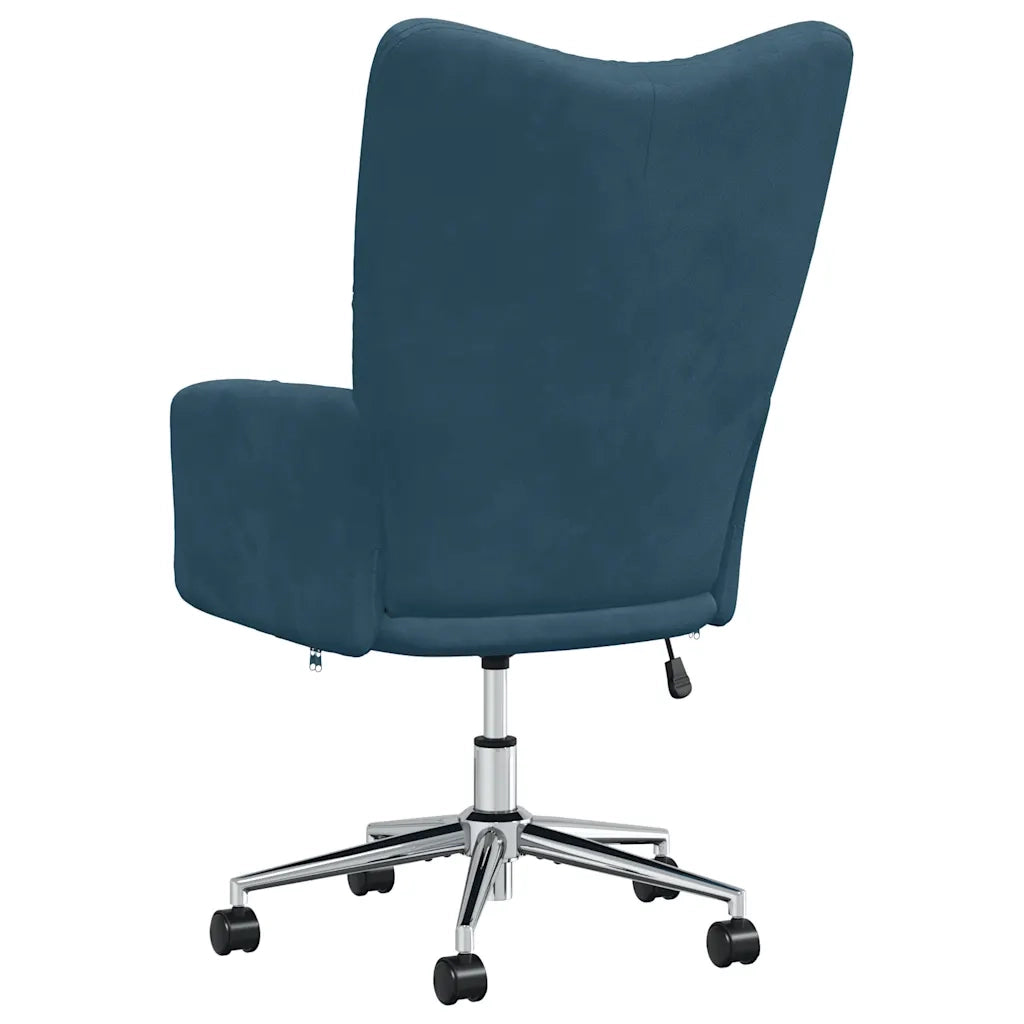 Sedia Relax Blu in Velluto 328171