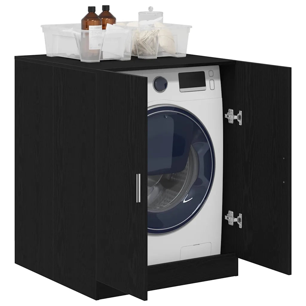 Armadio per Lavatrice Rovere Nero 70,5 x 71,5 x 91,5 cm 862667