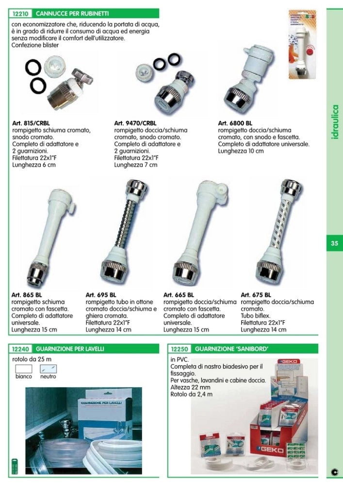 1pz guarnizione bianca sanibord altezza 22mm rotolo da 2,4maschio cod:ferx.11497