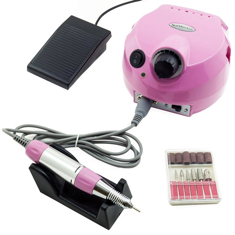 Trade Shop - Fresa Ricostruzione Unghie Nail Art Pro 35000 Giri Manicure Pedicure Con Pedale -
