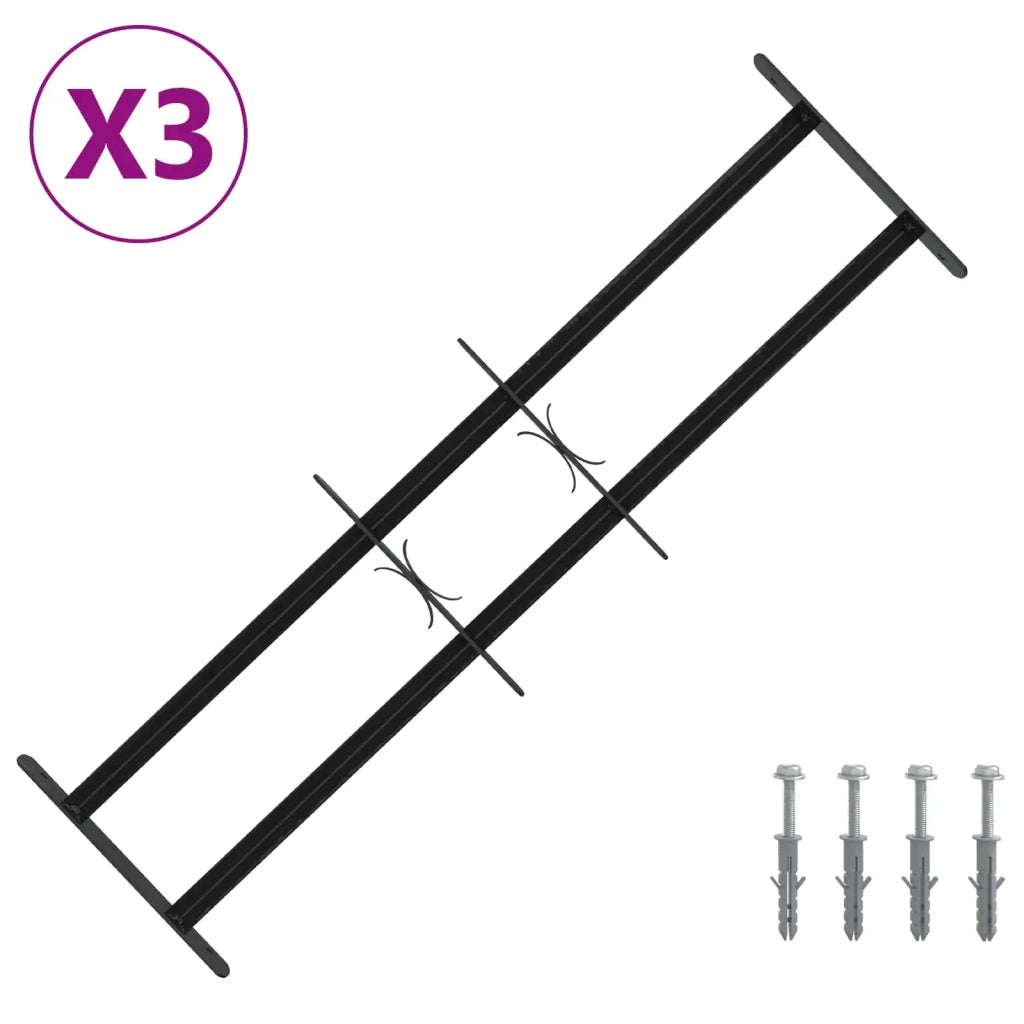 Griglia di Sicurezza per Finestre con 2 Traverse 3 pz CFW1721722