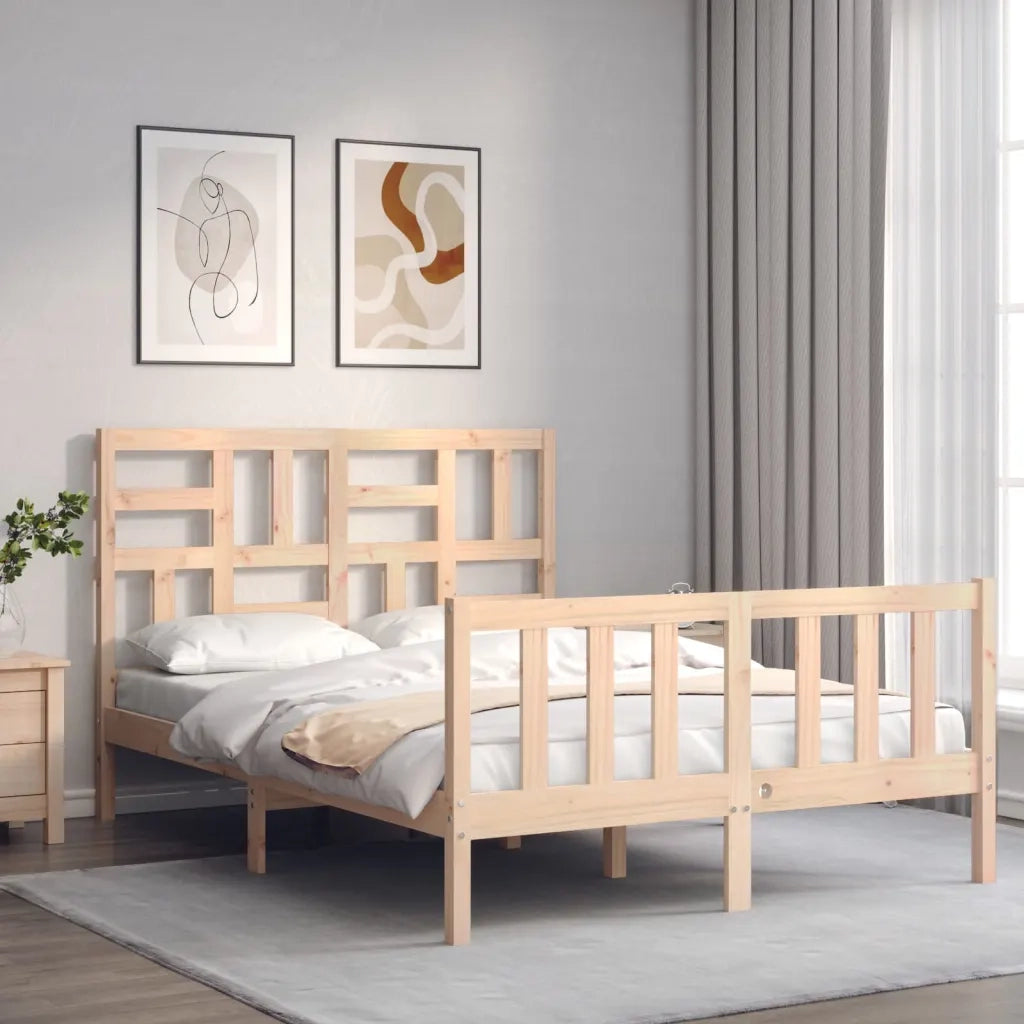 Giroletto senza Materasso-Struttura Letto 140x200 cm in Legno Massello di Pino 291711