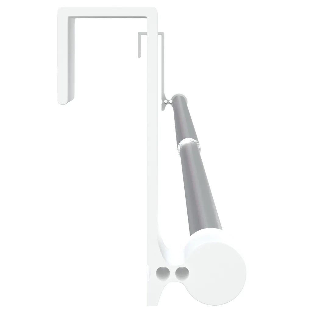 Binari per Tende 2 pz Bianco e Argento 40-60 cm Alluminio 154613